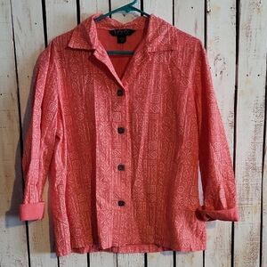 Vintage Pink Geometric Blazer